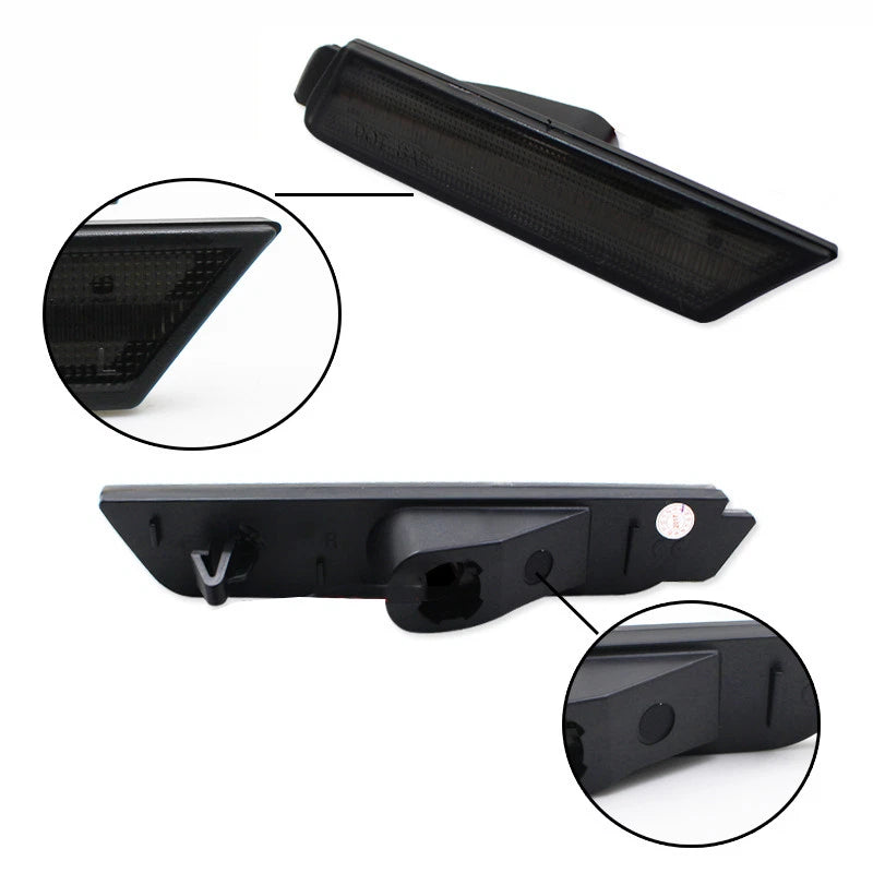 Smoked Lens Side Marker Light Bumper Housing for Chevy Camaro (2010–2015)