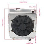 3 Row Radiator with Shroud Fan for Ford Mustang (1964–1966) & Mercury Comet (1960–1965)