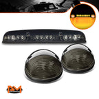 3Pcs Cab Roof Running Light Smoked Yellow LED for Silverado/Sierra (2002–2007)