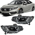 Projector Headlights Set for Honda Civic (2016–2021) Black