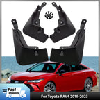 4pcs Front and Rear Mud Flaps Splash Guards for Toyota RAV4 (2019–2023)