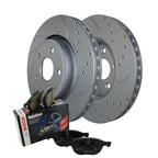 Front Heavy Duty Brake Kit with 350mm Drilled Rotors & Bosch Pads for Dodge Jeep