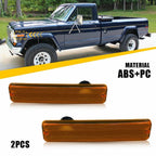 2Pcs Front Side Marker Light Housing Amber for Jeep Scrambler CJ8 (1981–1986)