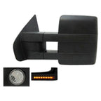 Replacement Black Driver Side Power Door Mirror w/Puddle Light w/Turn Signal