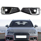 Front Bumper Fog Light Grille Cover w/ACC Hole for AUDI A4 (2017–2020)