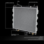 Full Aluminum Core Cooling Radiator for Chrysler PT Cruiser (2001–2010) DPI 2298