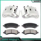 Front Brake Calipers w/ Bracket & Ceramic Pads Kit for Dodge Ram 1500 (2006–2008)