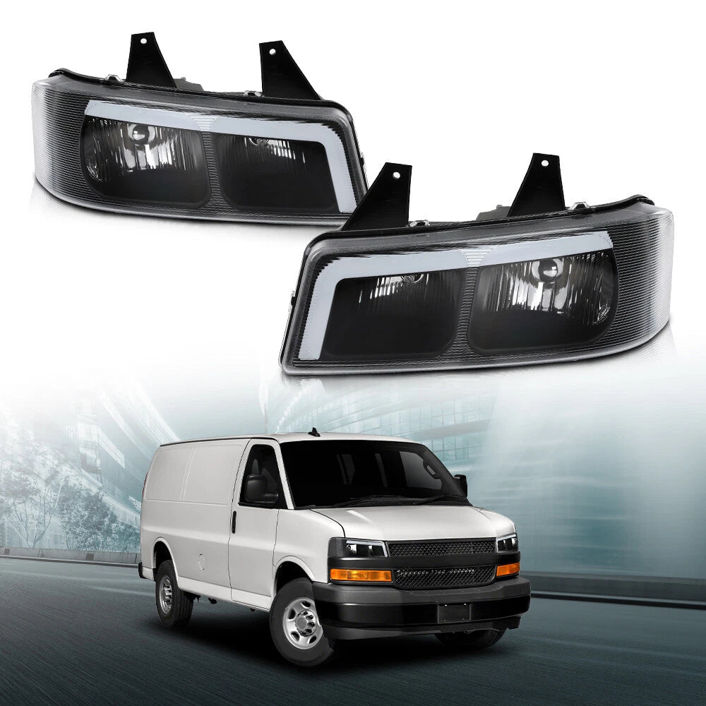 LED Tube Headlights for Chevrolet Express GMC Savana (2003–2023)