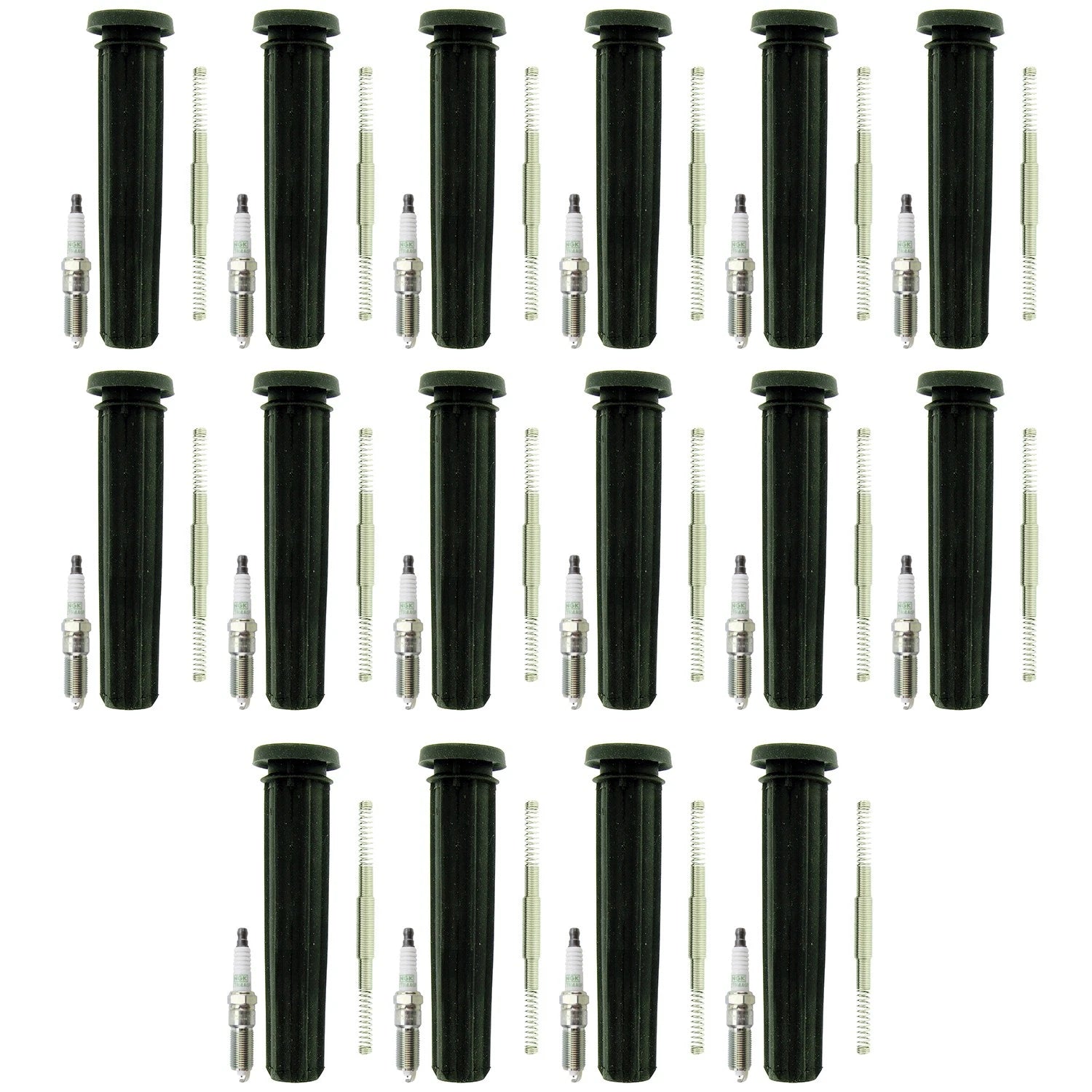 Set of 16 NGK G-Power Platinum Spark Plugs & Coil Boots for Charger RAM 5.7L V8