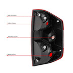 Driver Left Chrome Housing Red Lens Tail Brake Light for Toyota Tundra (2014–2021)