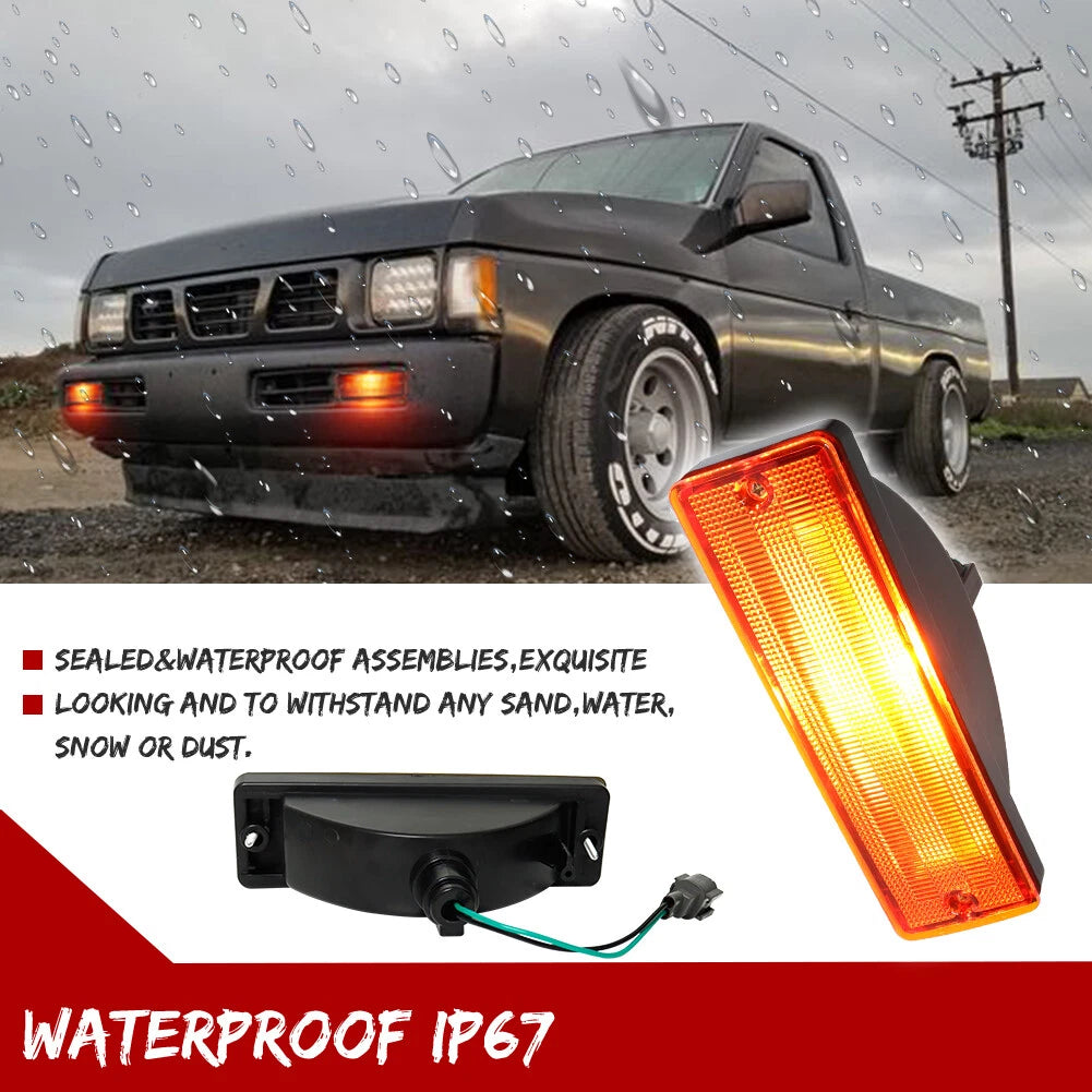 Amber Front Turn Signal Lights for Nissan D21 Hardbody (1988–1997)
