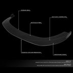 Splitter Style Front Bumper Lip Spoiler for Ford Mustang (2015–2017)
