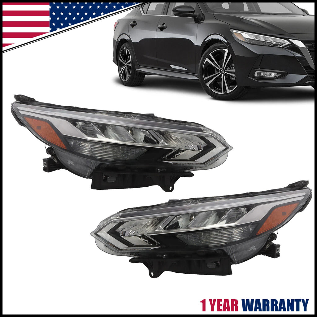 LED Headlamps for Nissan Sentra (2020–2022) Left & Right Pair Assembly