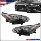 LED Headlamps for Nissan Sentra (2020–2022) Left & Right Pair Assembly