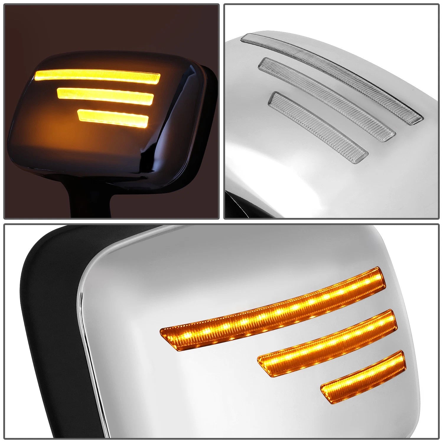 LED Sequential Turn Signal Hood Mirrors for Freightliner Cascadia (2008–2017)