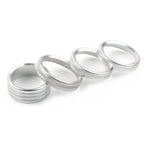 4 x Silver Air Conditioner Knob Ring Covers for Jeep Wrangler JL (2018-2020)