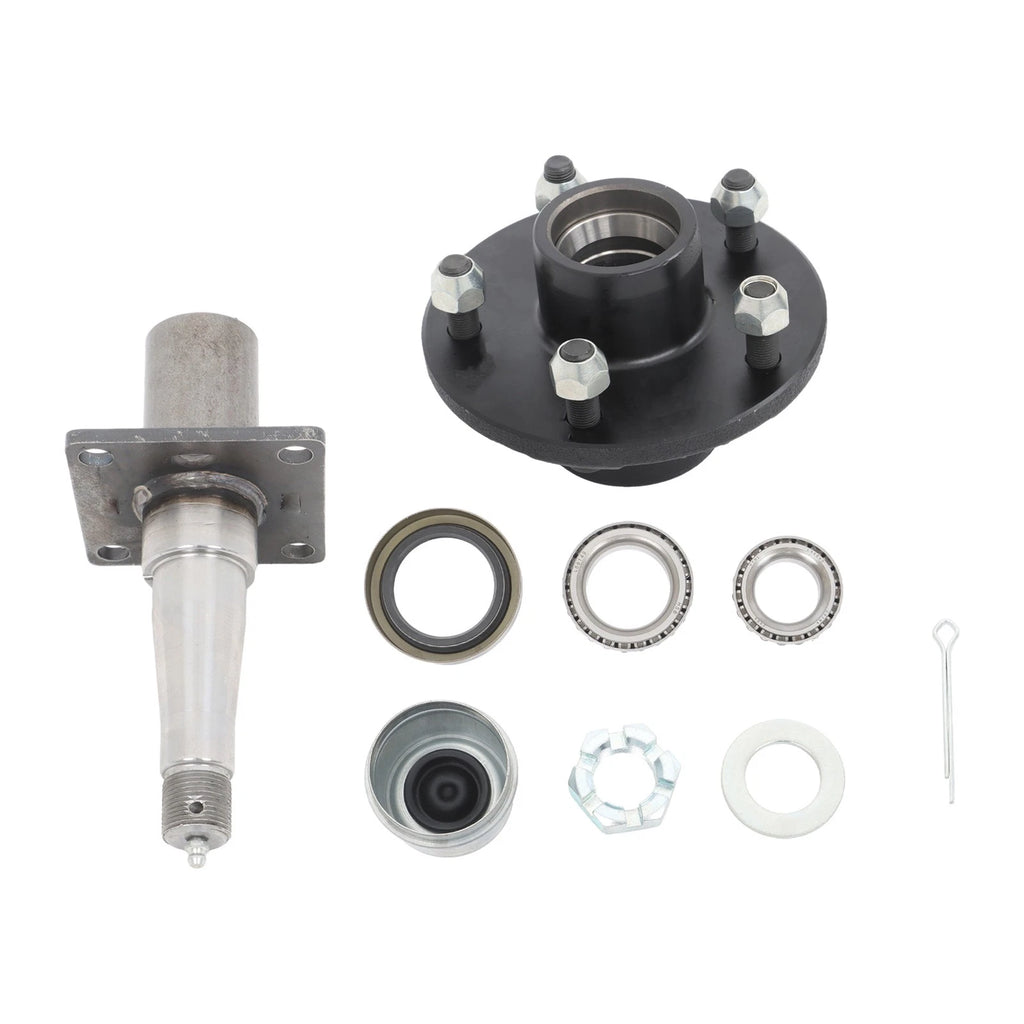 5 On 5 Trailer Hub Kit for 3500 lb Axle (Flanged, Spindle & Bearing)