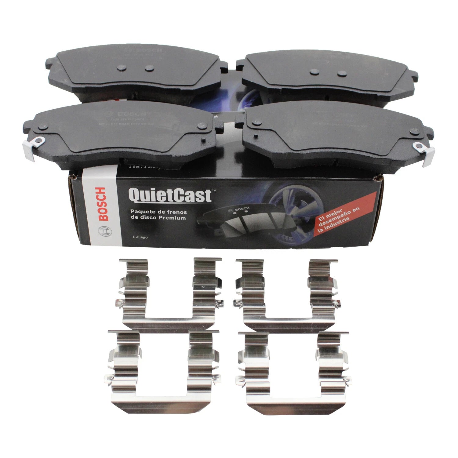 Set of 4 Bosch QuietCast Ceramic Brake Pads for Kia Sonata (2011–2019)