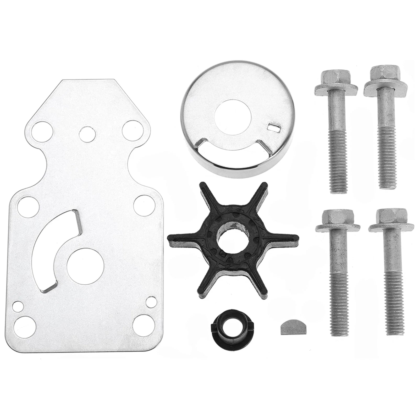 Water Pump Impeller Repair Kit for Yamaha F9.9 F15 T9.9 (1999–2023) 63V-W0078-01-00