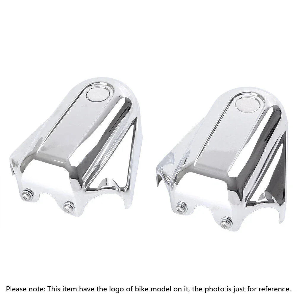 Rear Axle Cover Caps for Harley Softail (2008-2017) Black/Chrome