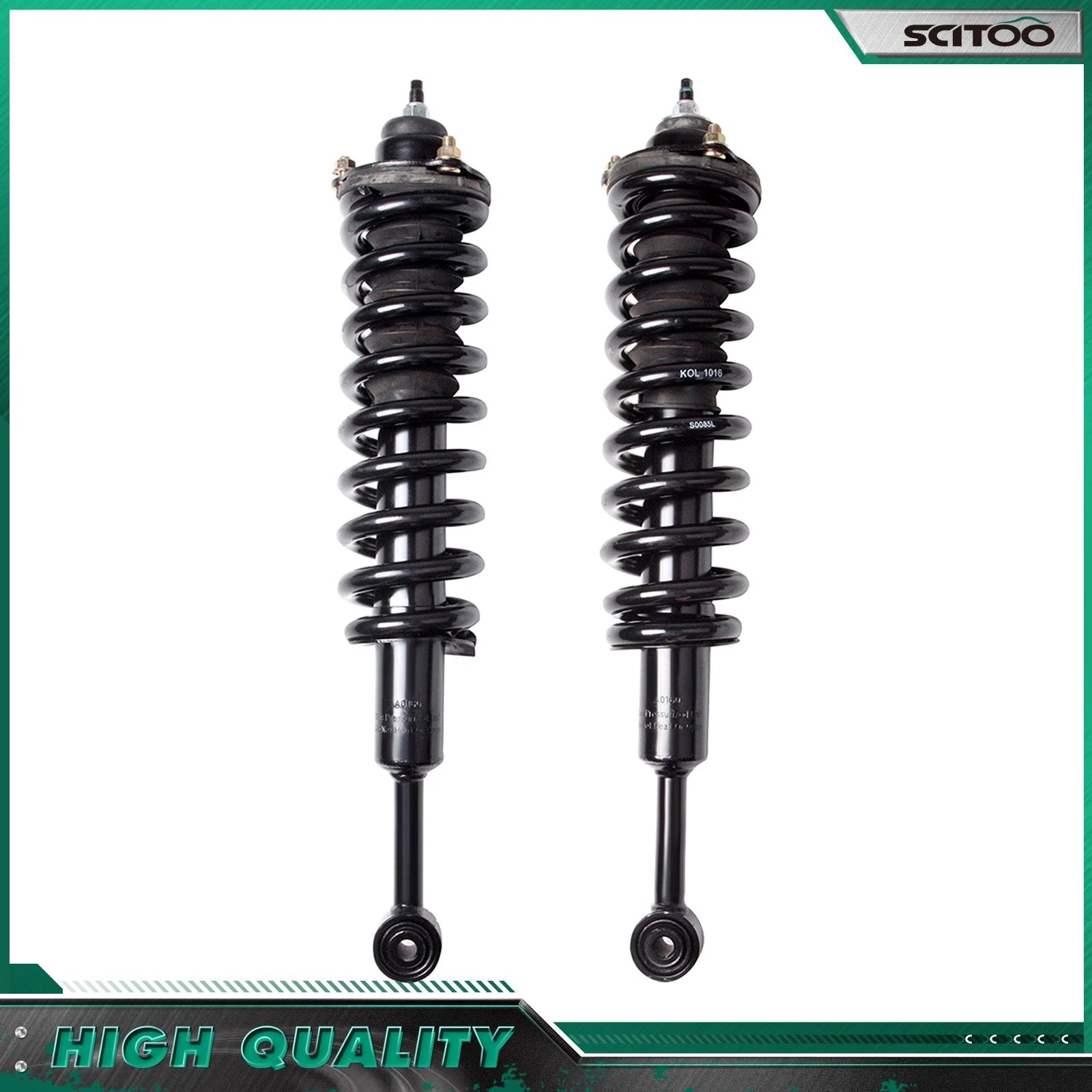 Set of 2 Front Complete Struts w/ Spring & Mounts for Toyota 4Runner (2003–2016)
