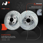 Front Drilled Brake Rotor for Toyota Prius (2010–2015) Lexus CT200h (2011–2017)