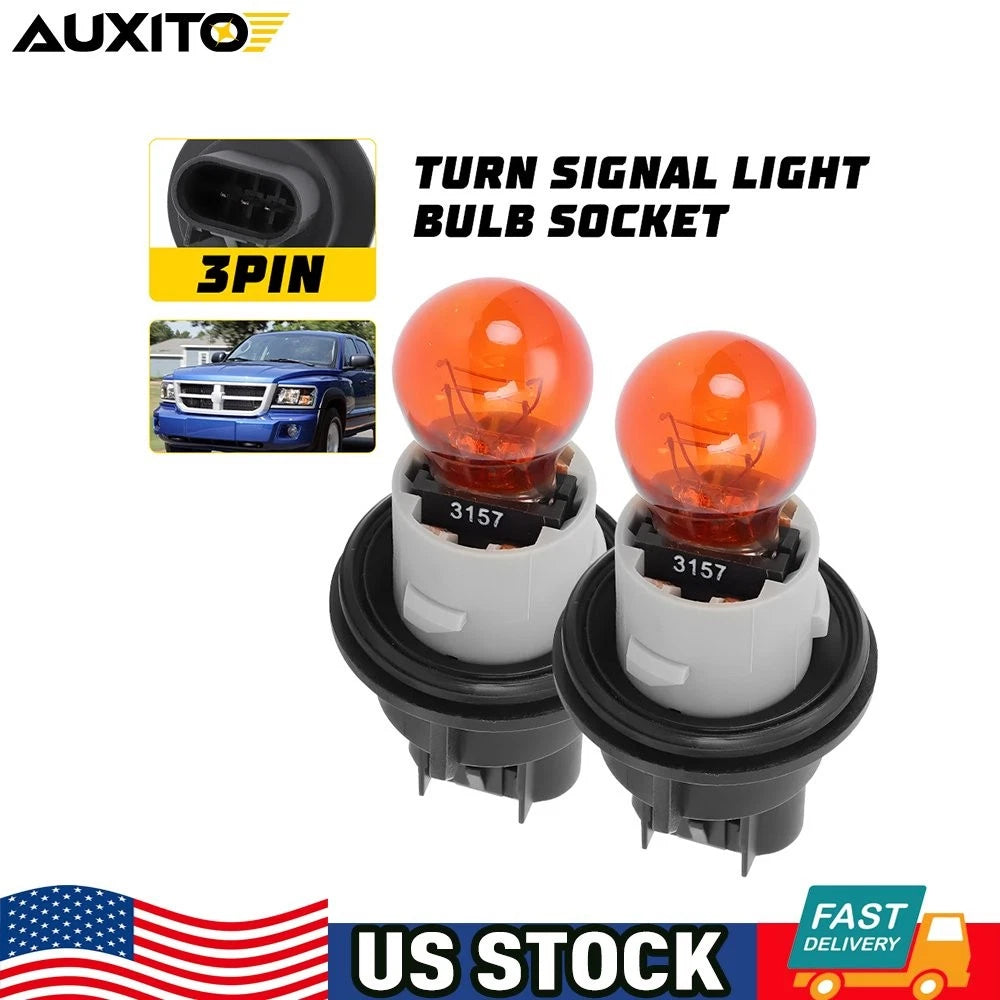 2X Turn Signal Light Flasher Bulb Socket for Chrysler Dodge Challenger Charger (H)