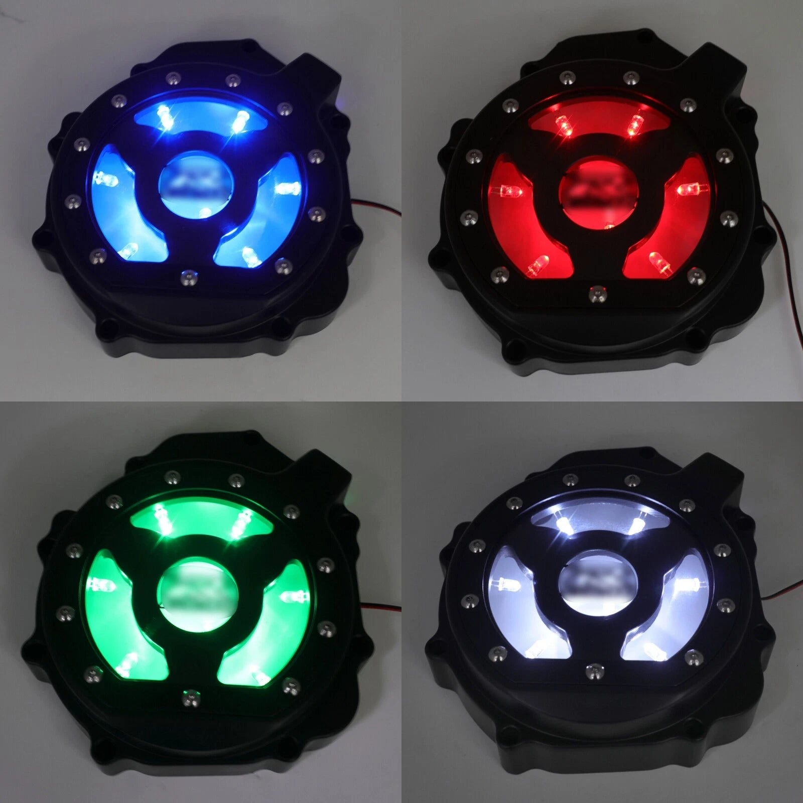 Left Engine Stator Cover w/ LED for Suzuki GSXR1000 (2005–2008)