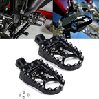 Wide MX Style Foot Pegs for Harley Dyna Sportster XL883 1200 (2004–2023)