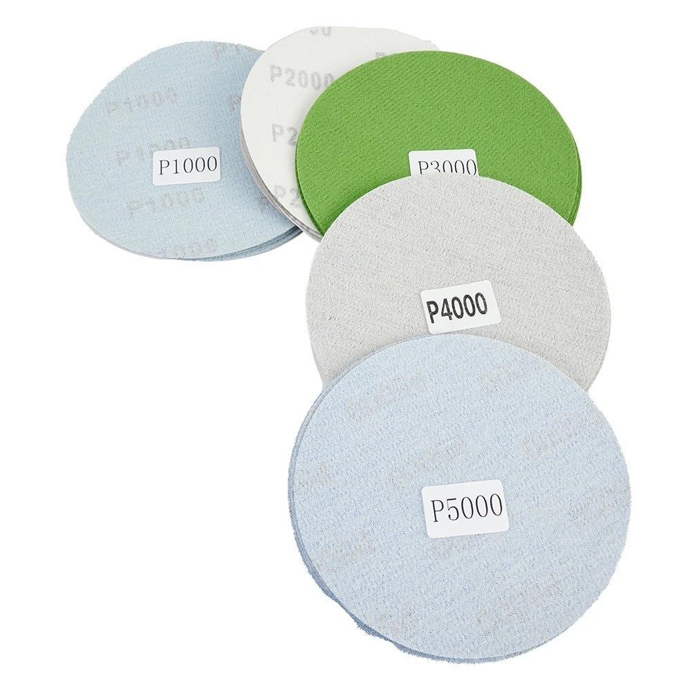 Set of 20 Sanding Papers 1000-5000 Grit 125mm Round for Wood Metal