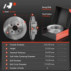 Front Disc Brake Rotors and Ceramic Pads for Toyota Corolla (1993–1997)