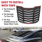 Carbon Fiber Window Louver Cover for Ford Mustang (2015–2023)