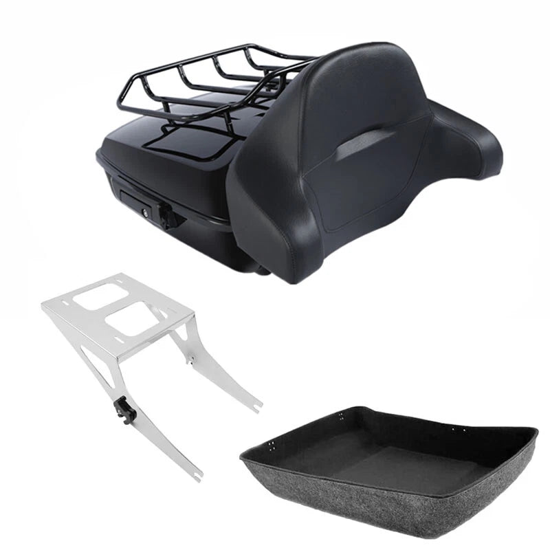 Chopped Trunk Backrest Rack Mount for Harley Softail Fat Boy (2008–2017)