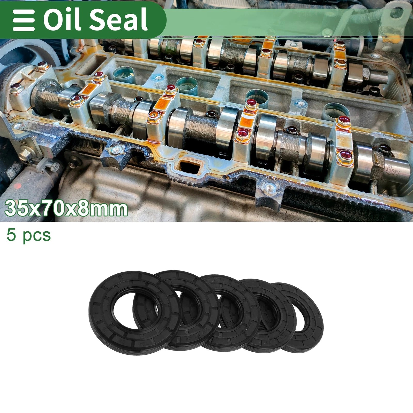 Oil Seal   - NBR Rubber 35x70x8mm