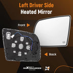 Heated Driver Left Side Mirror Glass for Toyota Sequoia Tundra (2007–2017)