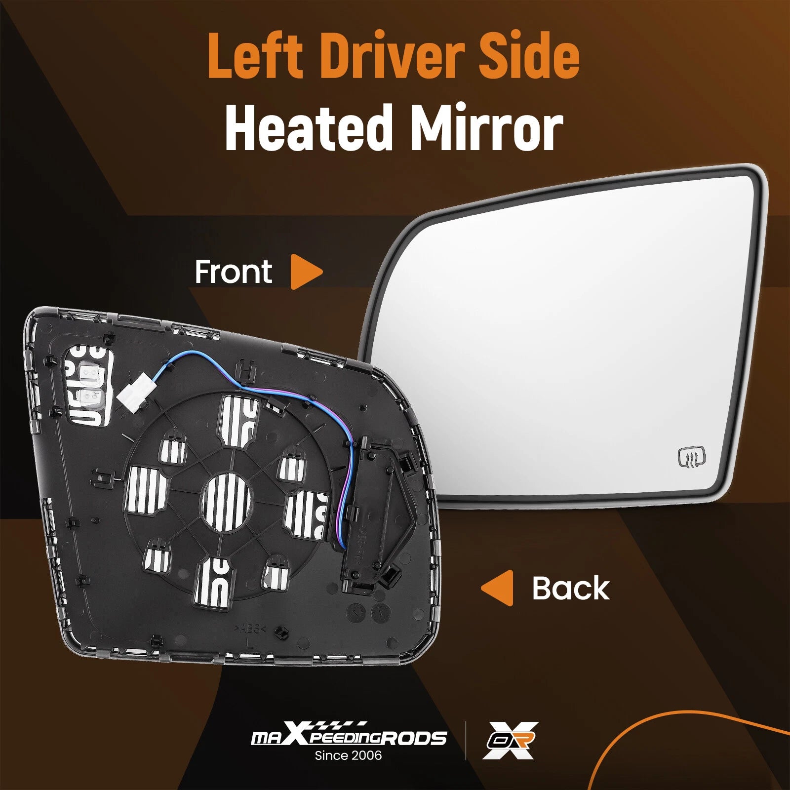 Heated Driver Left Side Mirror Glass for Toyota Sequoia Tundra (2007–2017)