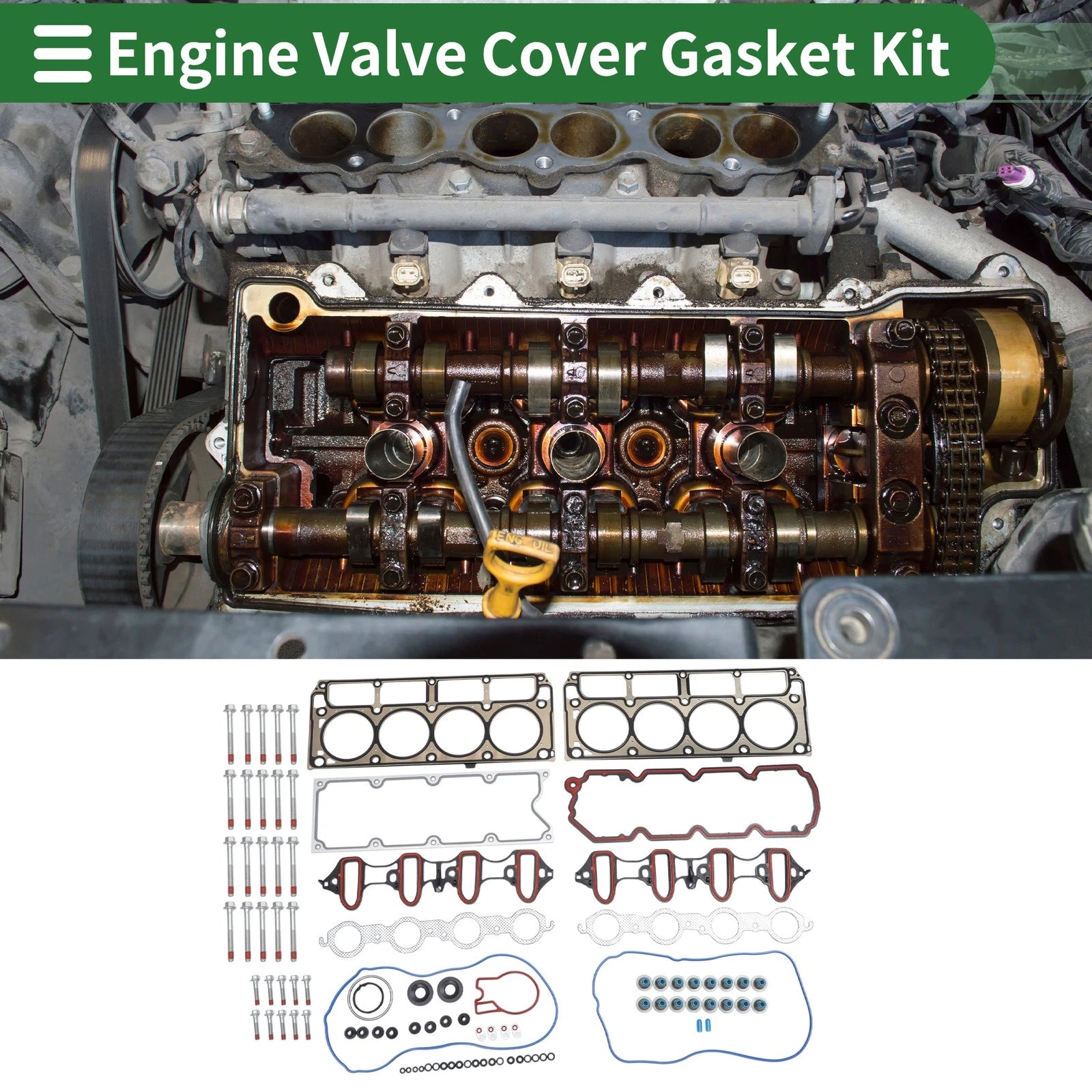 Engine Valve Cover Gasket Kit for Chevrolet Suburban 1500 5.3L (2002–2004)