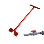 PVC Ball Valve Long Extension Stem Dual Ear T Handle for Deep Well