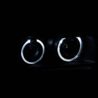 Black Clear Lens Projector Headlight Set for 1992-1998 BMW 318is (G2)