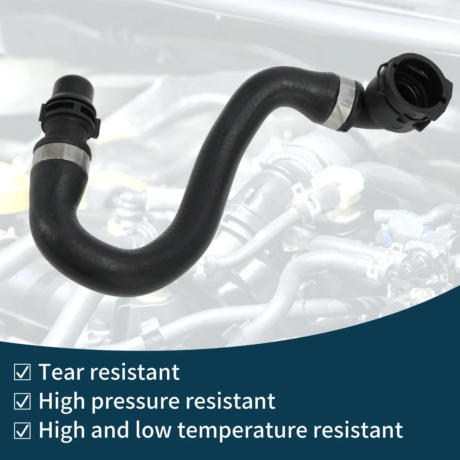 Radiator Hose for BMW 5 Series Black