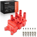 Set of 6 Ignition Coils & Iridium Spark Plugs for Ford Taurus (2001–2006)