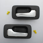 Inner Door Handle Set for 1990-1993 Honda Accord - Black Chrome (2 x)