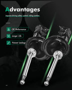 Front Pair Struts Shocks for Hyundai Accent Kia Rio Rio5 (2006–2011)
