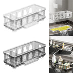 Sleek Sink Caddy Organizer with Drip Tray for Sponges