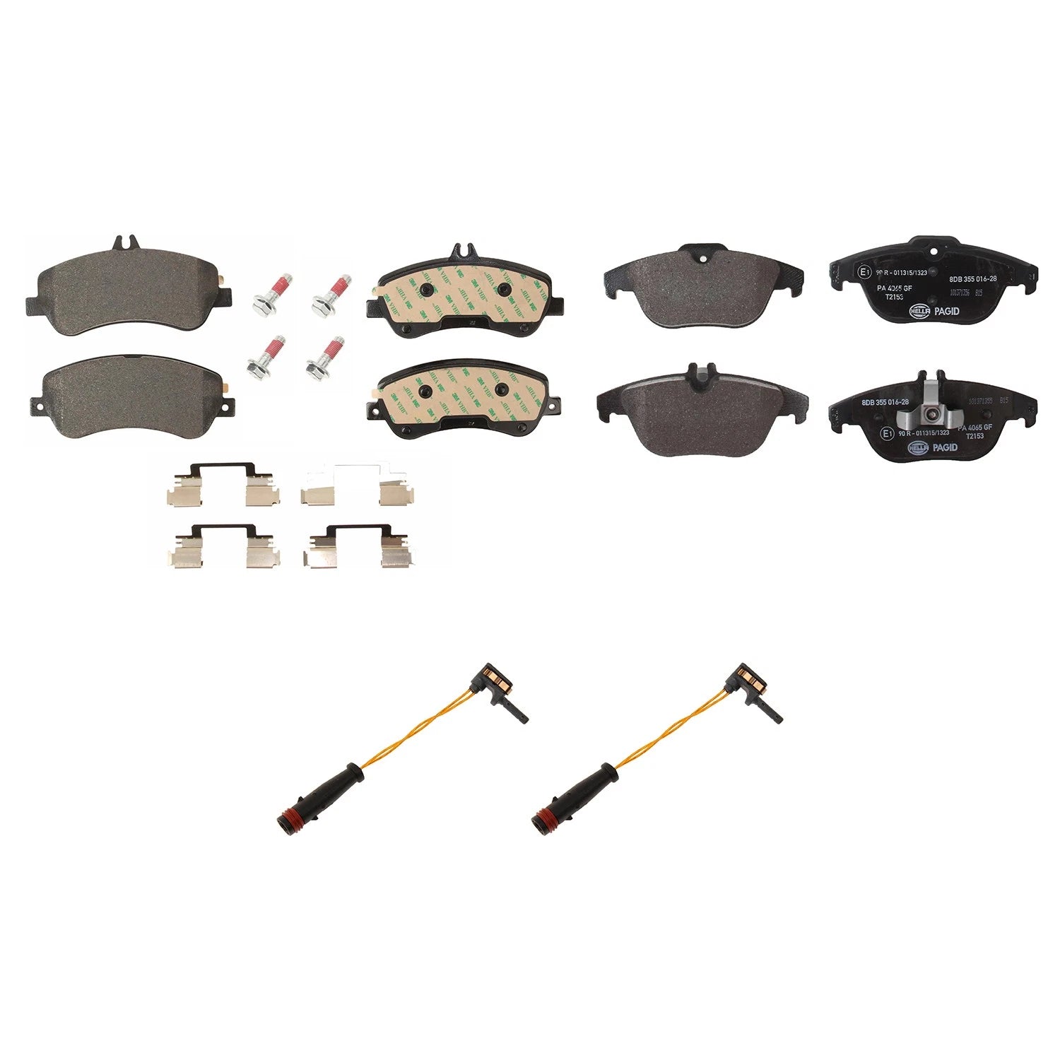 Hella Disc Brake Pad Set with Sensor for Mercedes W204 GLK250 GLK350 (2009–2015)