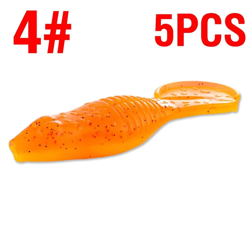 5Pcs Worm Style Sinking Swimbait for Bass Walleye Musky