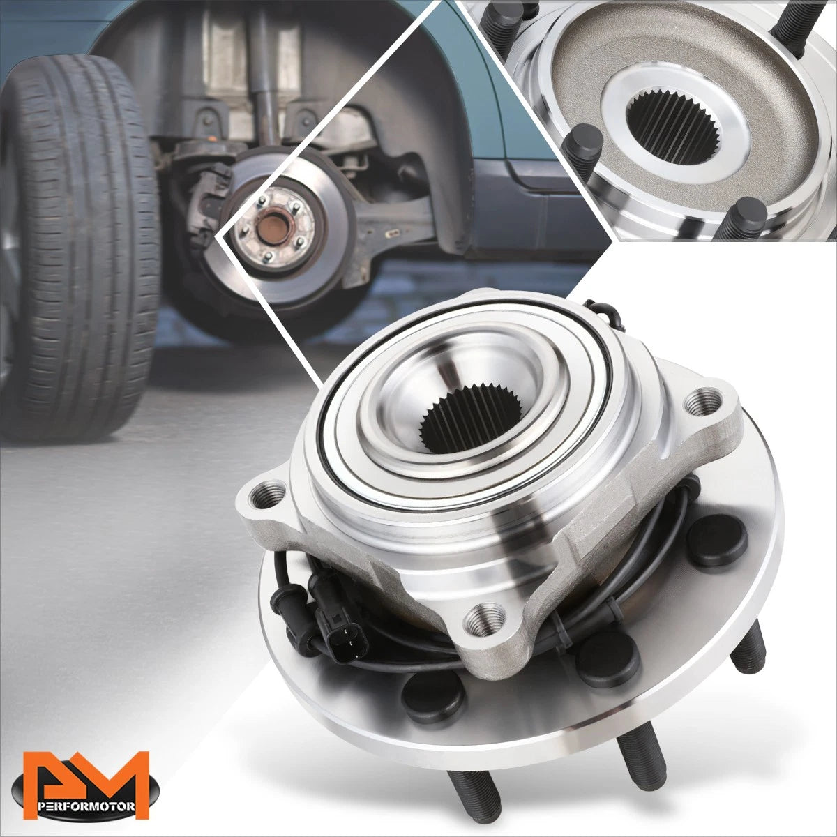 Front Wheel Hub Bearing Assembly Kit w/ ABS Sensor for Dodge Ram 2500 3500 (2009–2011)