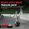 Side Mount Trailer Jack w/Wheel for Universal Use (2000 lbs, 26-37 in)