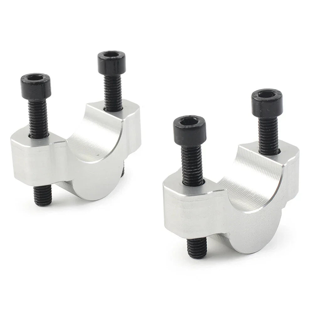 Silver Handlebar Risers Clamp Adapter for Yamaha Tenere 700 (2019-2023)