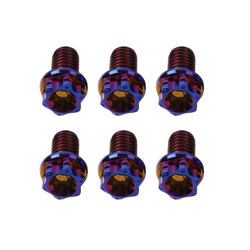 6X M6x30mm Torx Head Flange Screws for Motorcycle Bike Bicycle